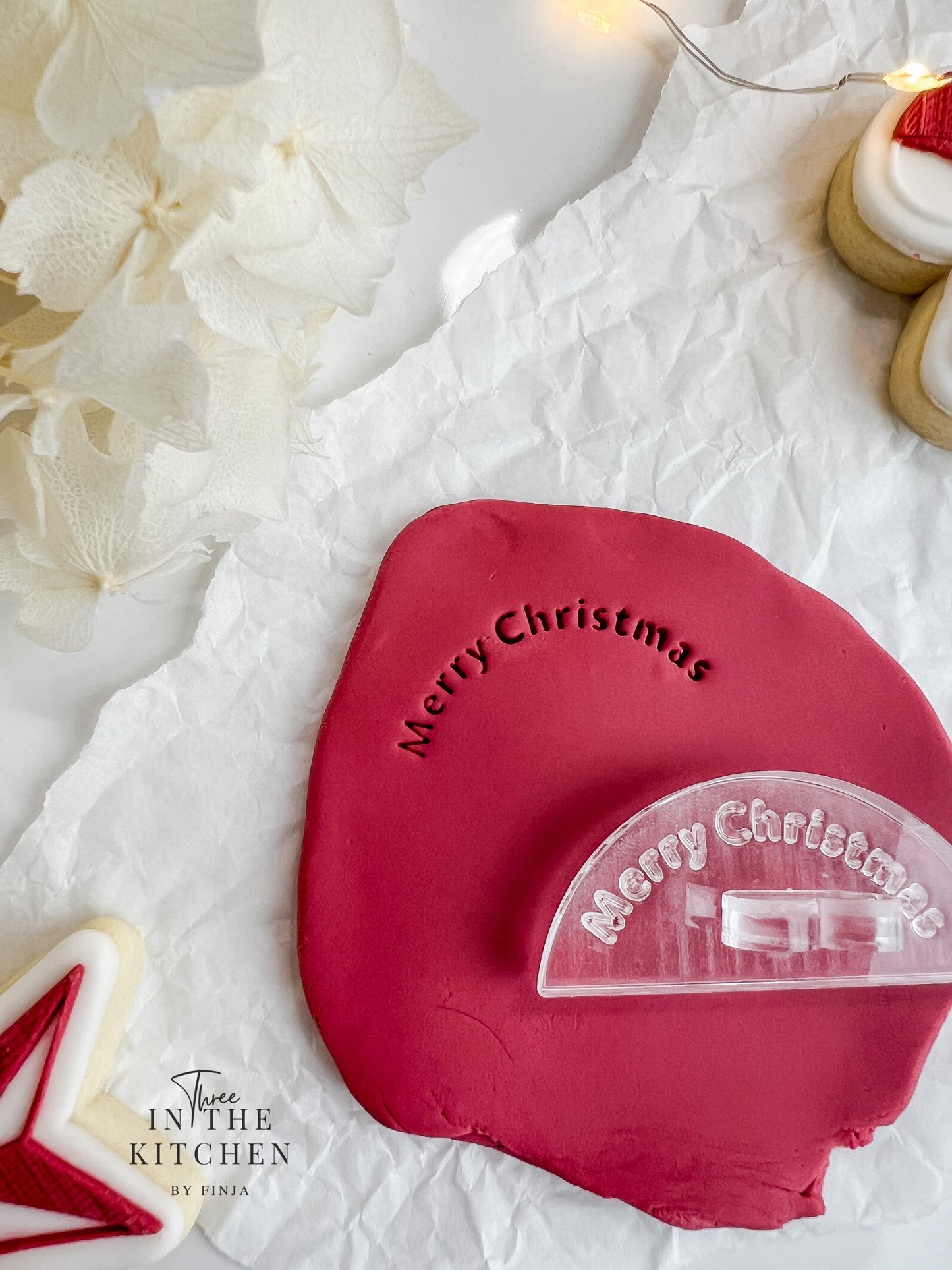 Merry Christmas Curved Impression Stamp