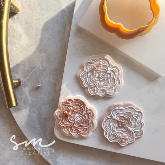 Small Open Rose Stamp + Cutter