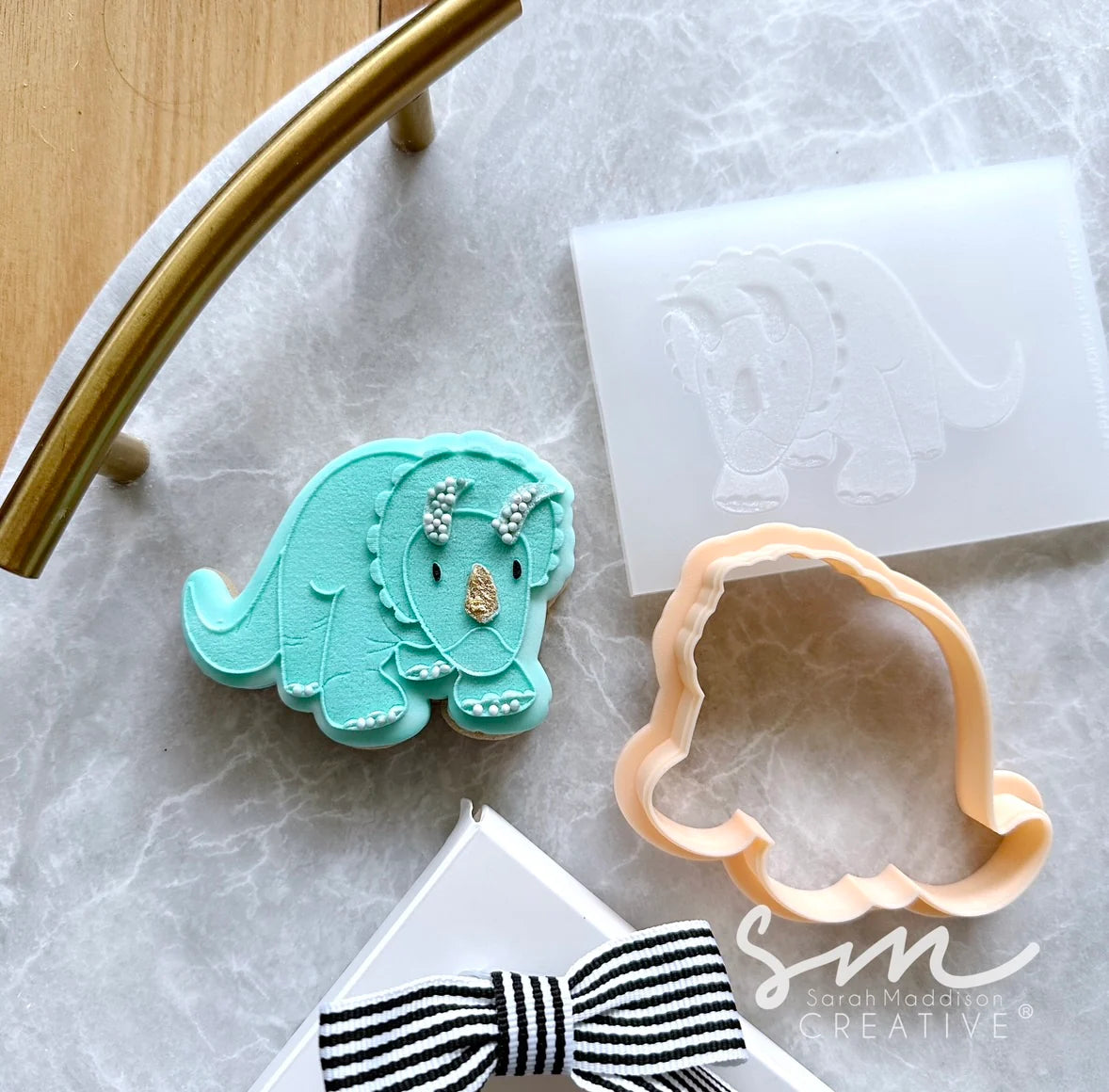 Triceratops Dino Stamp and Cutter