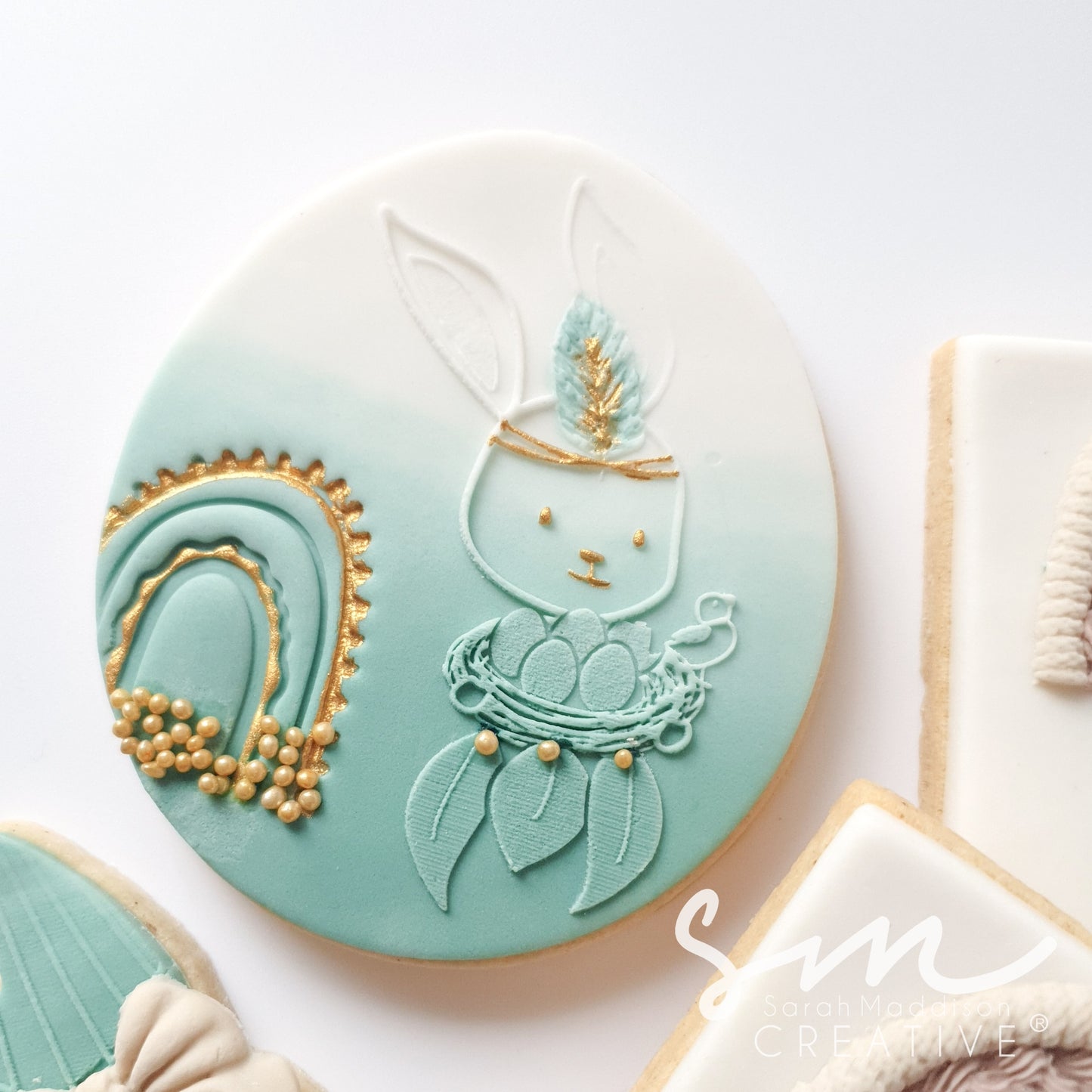 Boho Bunny Boy Cookie Stamp